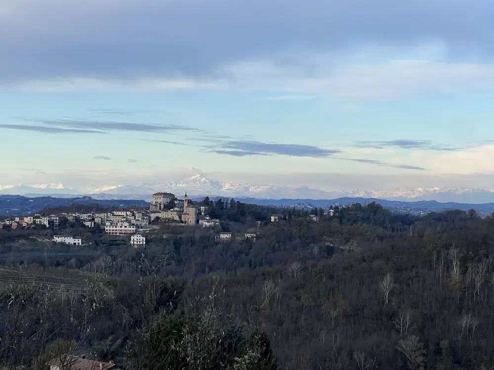 A panorama over the Monferrato countryside