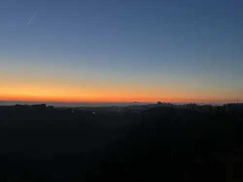 A deep orange Piedmont sunset