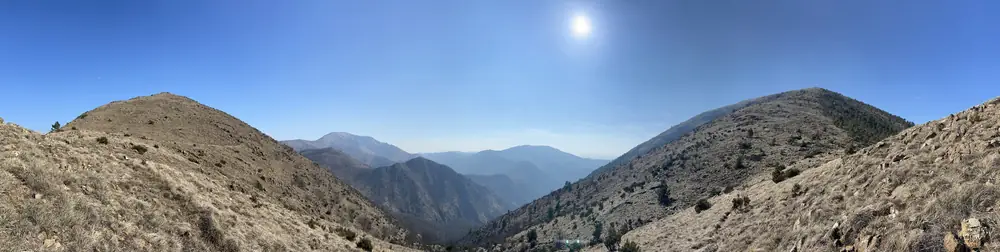 Mountain ridges south of Gavi