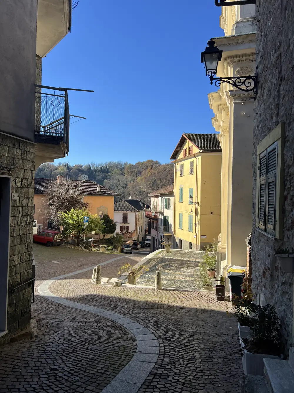 A quiet village street in Piedmont