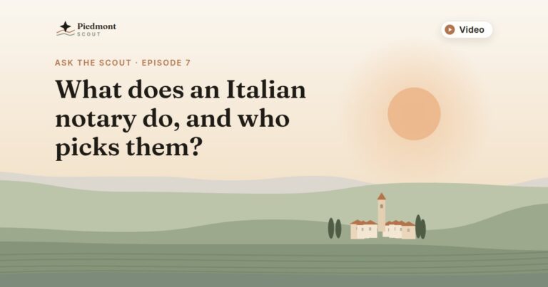 Ask the Scout episode 7: What does an Italian notary do, and who picks them?