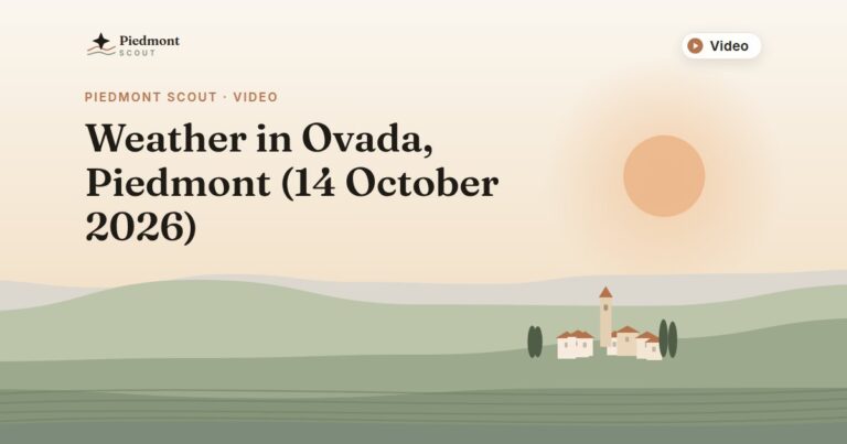 Piedmont Scout video: Weather in Ovada, Piedmont (14 October 2026)